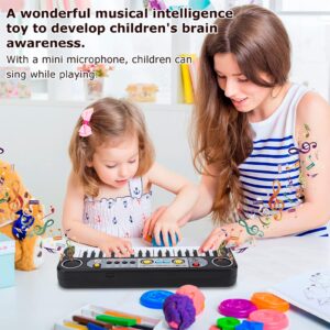 37 Key Electronic Keyboard Piano 13.2 * 4.1 * 1.6" Portable Keyboard with Mini Microphone Musical Instruments Gift for Beginners Boys and Girls