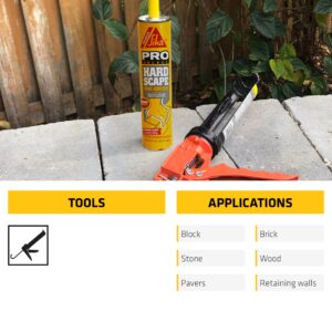 Sika Sikabond - Hardscape Adhesive - Gray - Durable and Flexible Outdoor Adhesive - for Landscape Projects - Exterior use - 10.1 fl oz