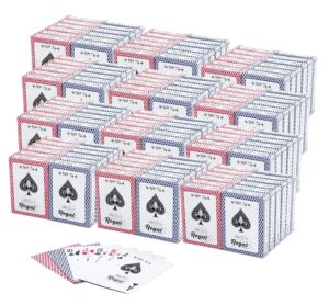 regal games - bulk playing cards set for adults & professionals - 144 standard decks, large print deck of cards - blackjack, euchre, canasta, poker cards - fun & travel playing cards (144 pack)