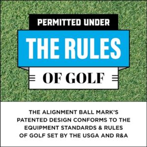 Alignment Ball Mark - Aligning Golf Ball Marker - Rotates for Aiming - Improves Accuracy