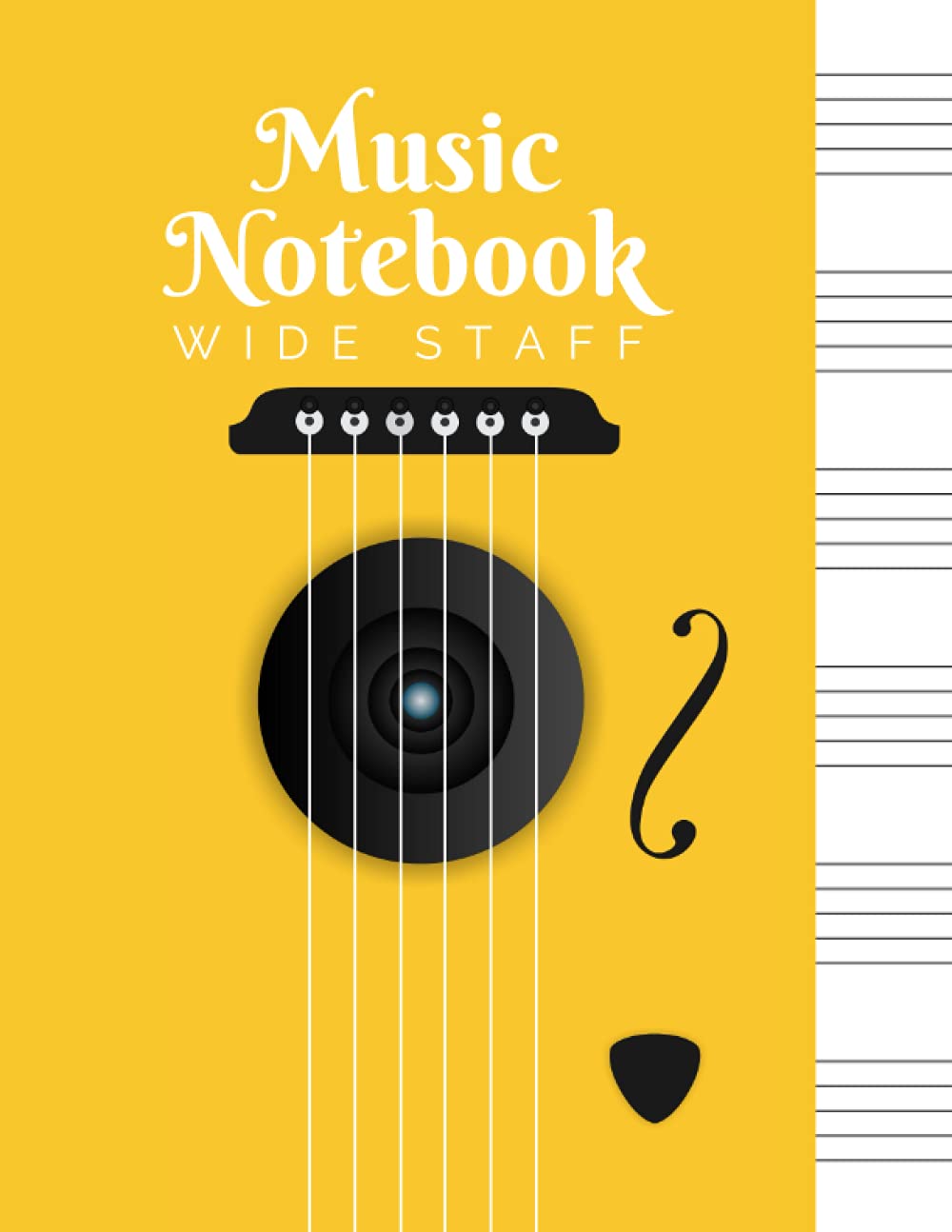 Music Notebook Wide Staff: Blank Sheet Music Writing Notebook For Beginners And Intermediate, Music Manuscript Paper With. 120 Pages 6 Staves Per ... Gift For A Music Producer Or Teacher]