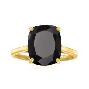 ross-simons onyx ring in 18kt gold over sterling. size 6