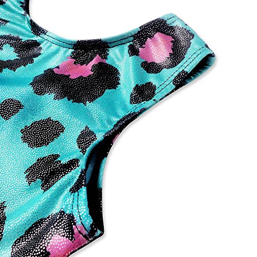 EQSJIU Girls Leotards For Gymnastics Size 5/6 Years Old 5t With Shorts Pink Leopard Blue Biketard Hot Pink Green Dance Clothes Outfits