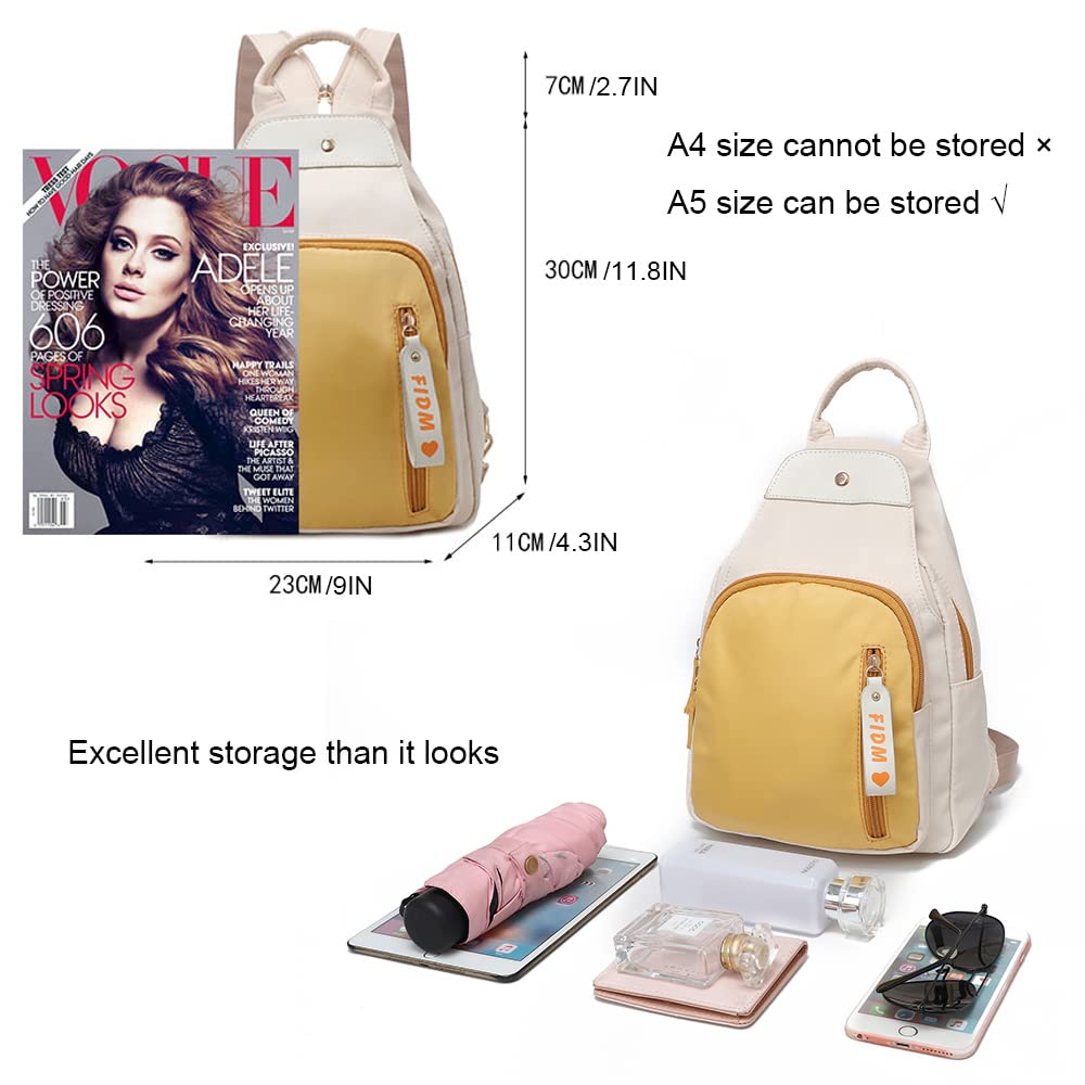 zhongningyifeng Backpack for Women Small, Mini Nylon Travel Backpack Purse, Shoulder Bag Cute Lightweight for Ladies