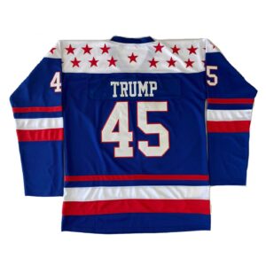 beast beat 1960 usa trump #45 hockey jerseys american wing all stitched usa jersey (m) blue