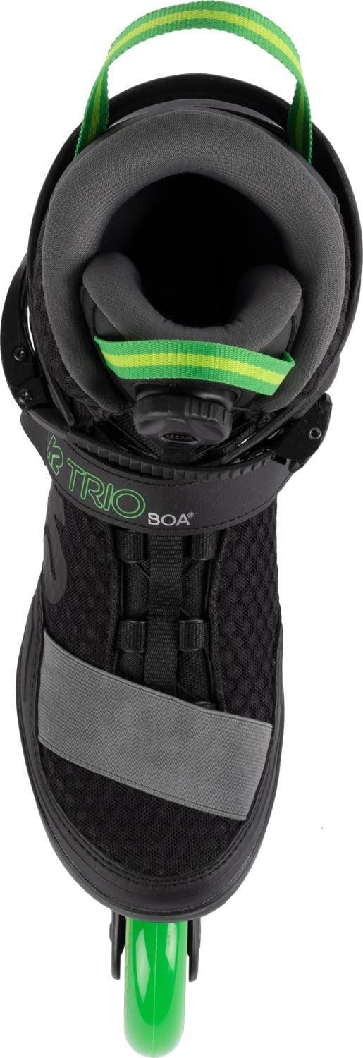 K2 SKATE Trio Lt 100 Boa, Color: Black/Green, Size: 11 (I220202301110)