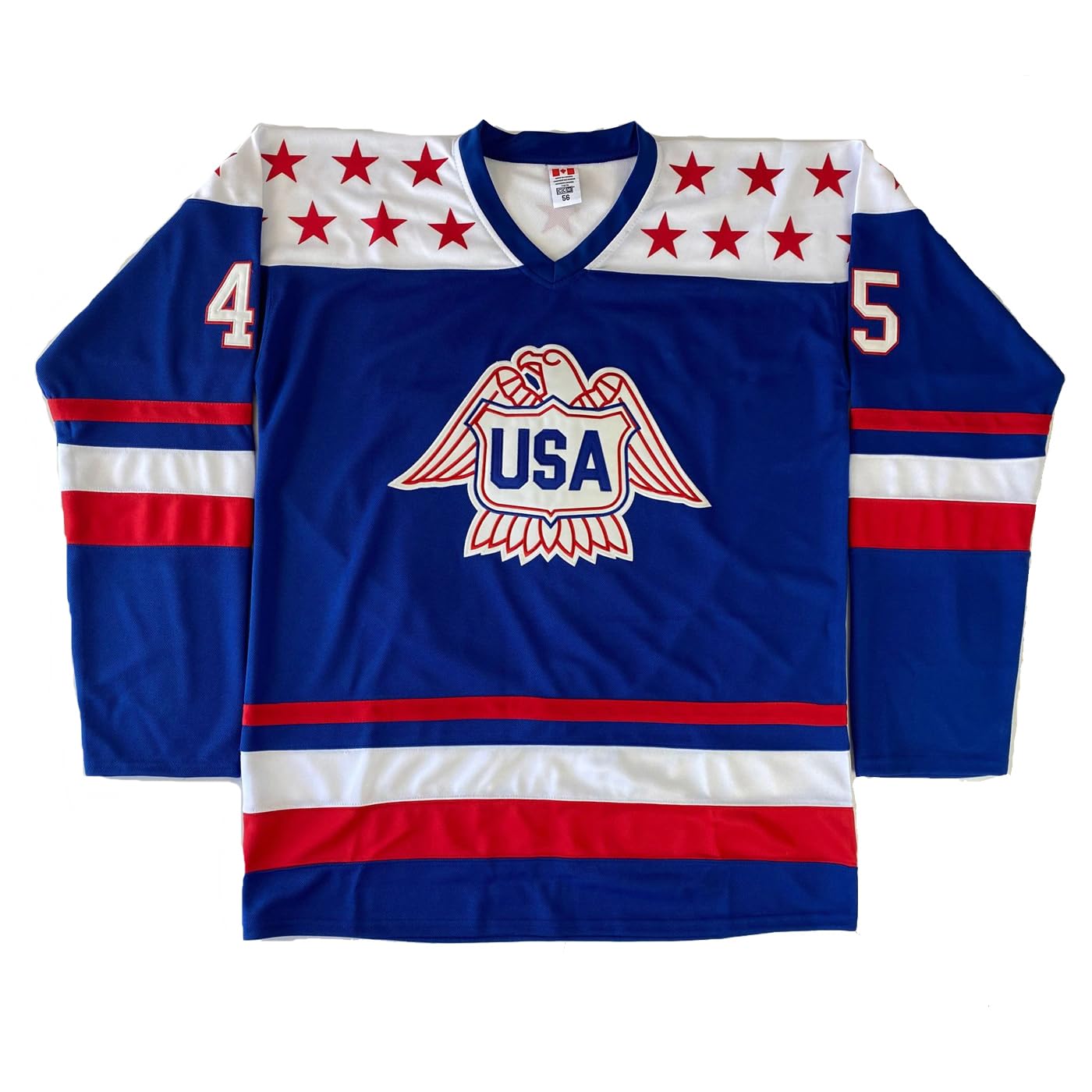 Beast Beat 1960 USA Trump #45 Hockey Jerseys American Wing All Stitched USA Jersey (M) Blue