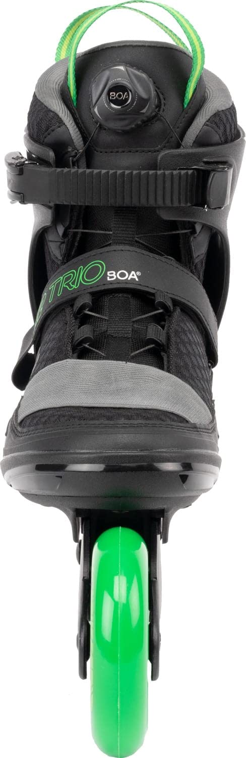 K2 SKATE Trio Lt 100 Boa, Color: Black/Green, Size: 11 (I220202301110)