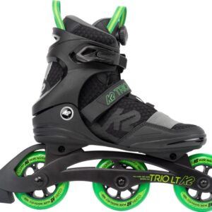 K2 SKATE Trio Lt 100 Boa, Color: Black/Green, Size: 11 (I220202301110)