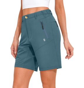 little donkey andy women's stretch quick dry cargo shorts hiking camping travel slate size xxl