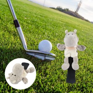 Colaxi Golf Club Wood Head Cover Driver Fairway Wood Head Cover Golf Headcovers Replacement Sleeve Protector Guard with Cute Hippo Design