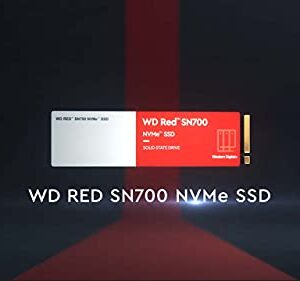 Western Digital 2TB WD Red SN700 NVMe Internal Solid State Drive SSD for NAS Devices - Gen3 PCIe, M.2 2280, Up to 3,400 MB/s - WDS200T1R0C