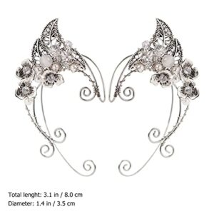 Holibanna Elf Ear Cuffs for Women Elf Fairy Earrings Cuff Wrap Clip on Filigree Earrings for Halloween Costume Cosplay Wedding Party Jewelry (D)