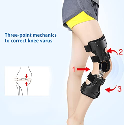 Knee Joint Splint, Knee Brace Knee Immobilizer Brace Adjustable Knee Brace Stabilizer for Sports Injuries for Ligament Injuries for Varus/valgus Correction(Right foot)