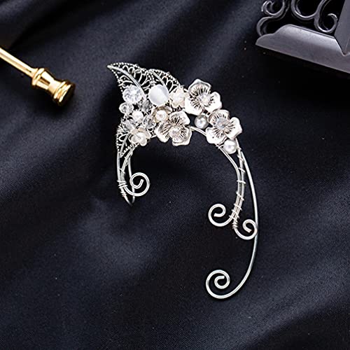 Holibanna Elf Ear Cuffs for Women Elf Fairy Earrings Cuff Wrap Clip on Filigree Earrings for Halloween Costume Cosplay Wedding Party Jewelry (D)