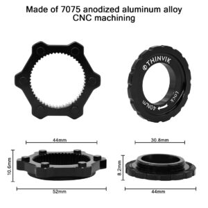 Thinvik Centerlock to 6-Bolt Rotor Adapter,Bike Hub Center Lock Conversion Adapter Centerlock to 6‑Hole Adapter Conversion Kit