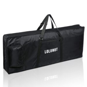 lolunut 61 key keyboard bag thickened waterproof electronic piano cover case for electronic (black)