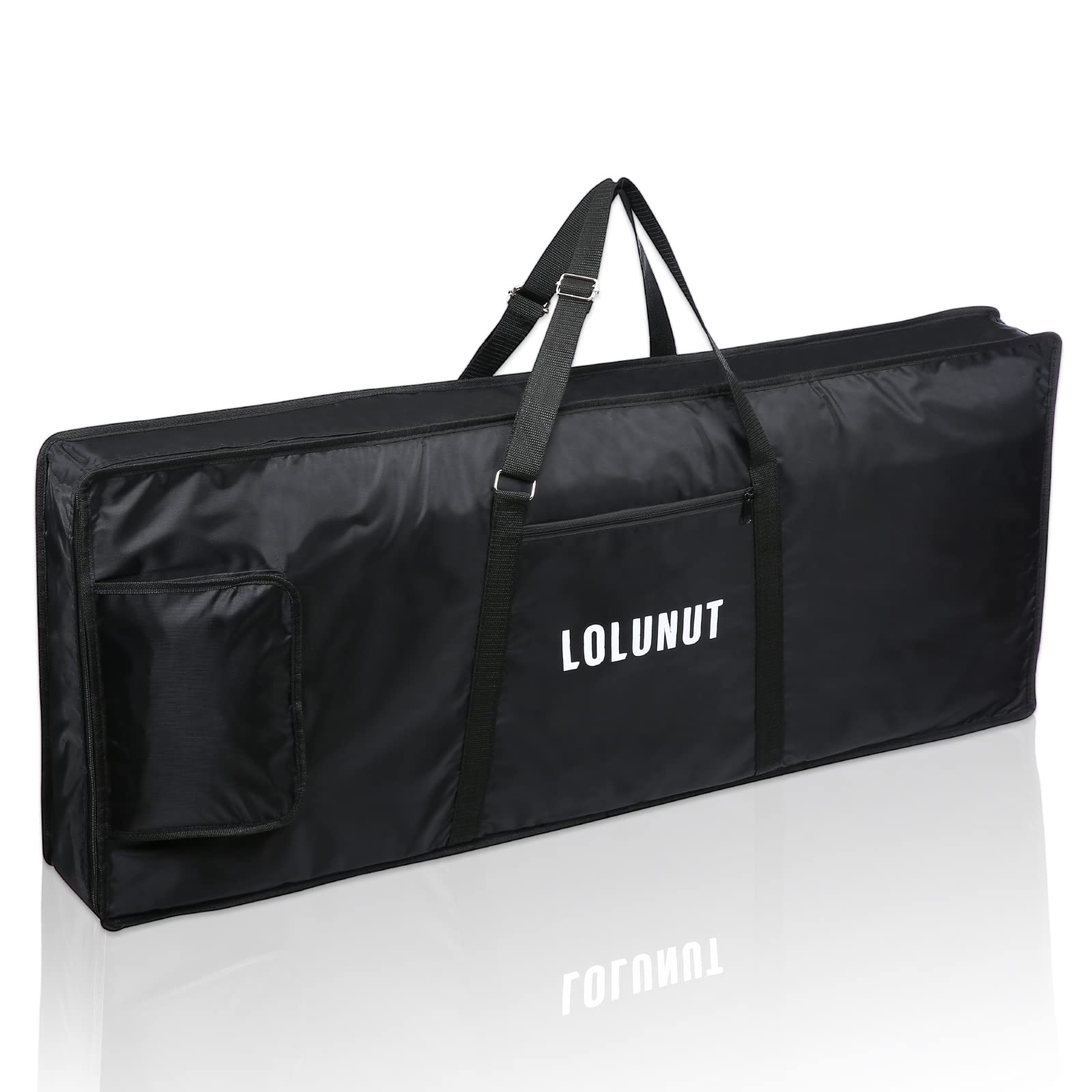 LOLUNUT 61 Key Keyboard Bag Thickened Waterproof Electronic Piano Cover Case for Electronic (Black)