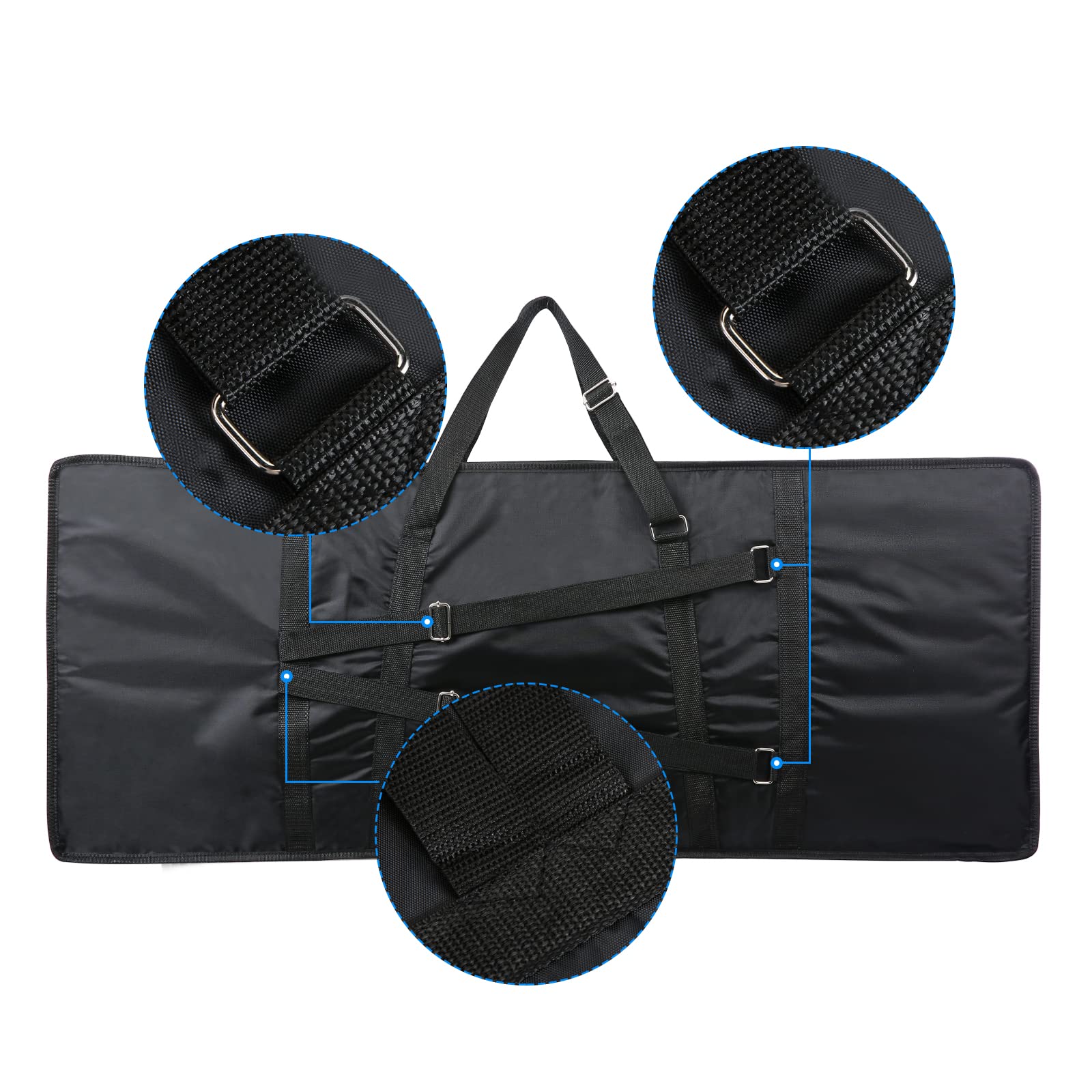 LOLUNUT 61 Key Keyboard Bag Thickened Waterproof Electronic Piano Cover Case for Electronic (Black)