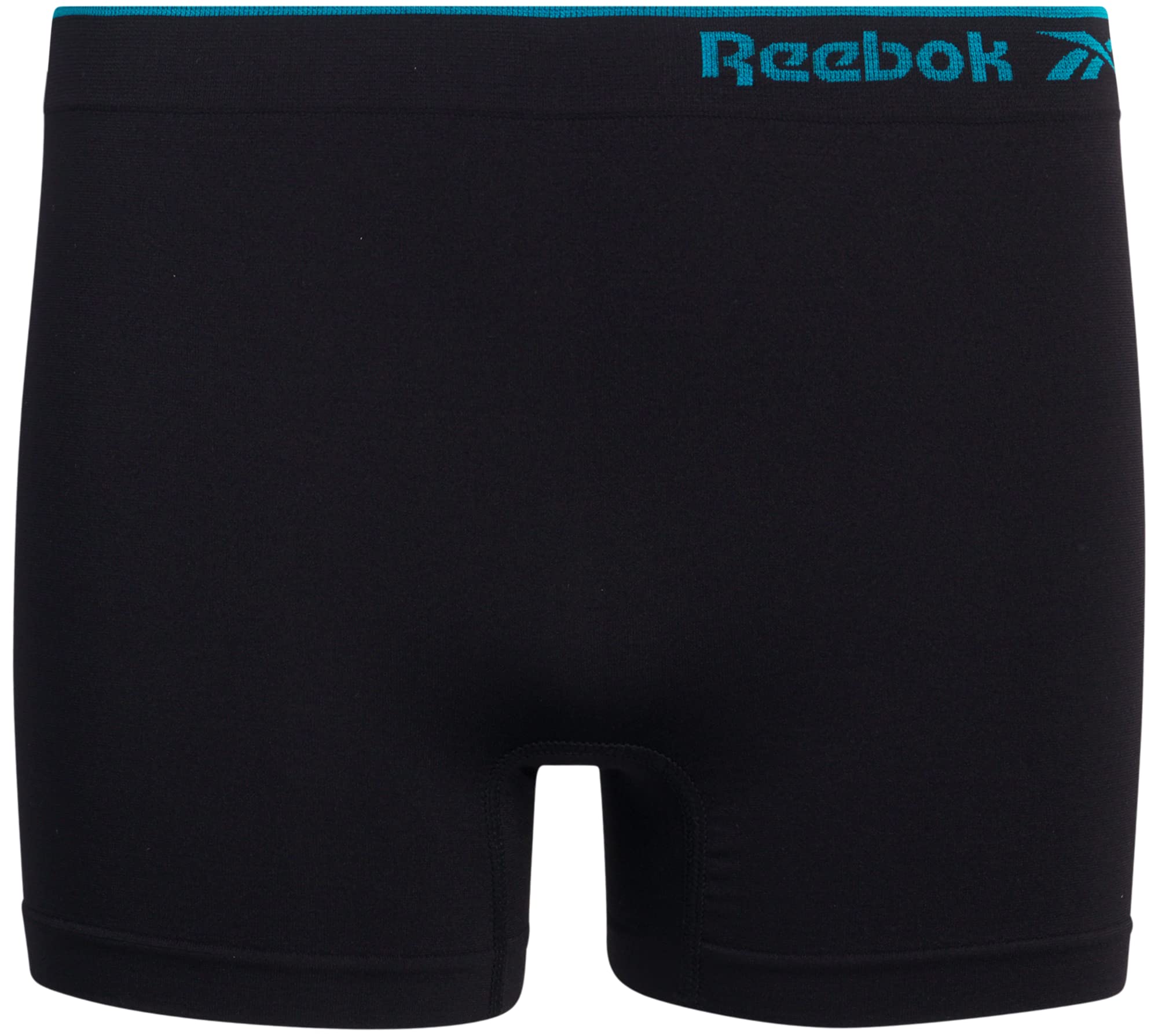 Reebok Girls' Boyshorts Underwear - 4 Pack Soft Seamless Long Leg Boy Shorts - Playground Shorts for Girls (6-16), Size 8-10, Black With Tipping Waistband