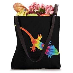 Crested Gecko Tie Dye Tote Bag