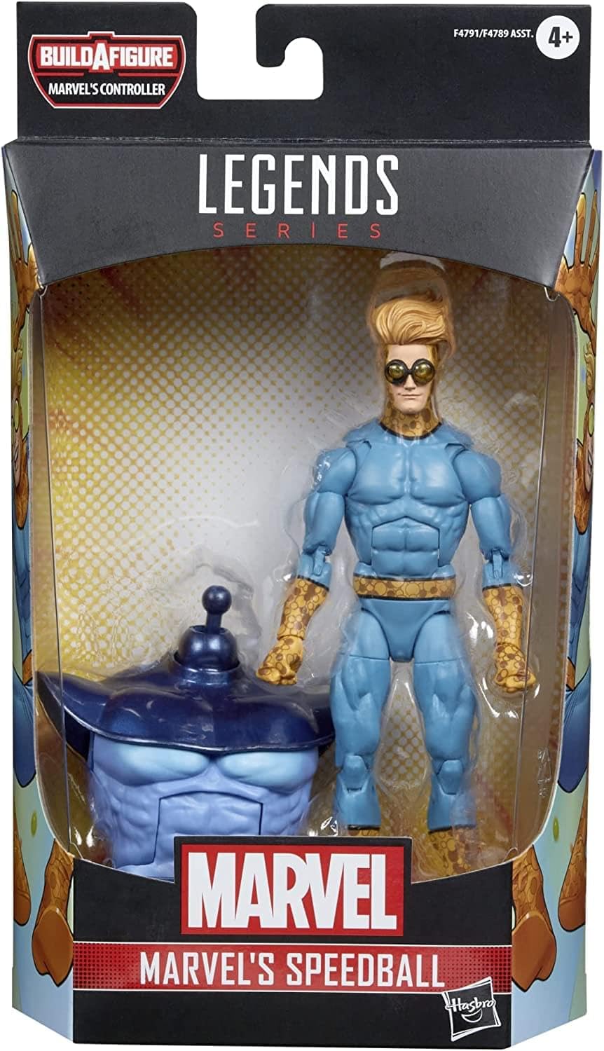 Marvel Hasbro Legends Series Speedball Classic Comics Action Figure 6-inch Collectible Toy, 1 Build-A-Figure Part