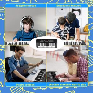 TWFRIC Beginners Piano Keyboard 37 Keys Portable Electronic Keyboard Piano Built-in Rechargeable Battery Kids Piano with Headphone Jack Learning Musical Instruments Gifts for 3 4 5 6 7 Boys Girls