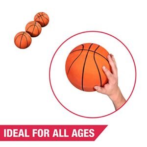 Hall of Games Size 3 Basketball, Indoor & Outdoor 3-Pack, 7-inch Diameter Durable Rubber Ball, Perfect for Arcade Games