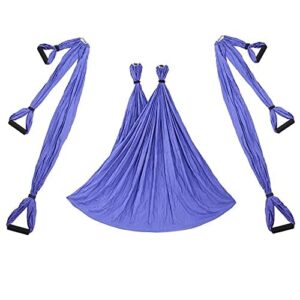 Aerial Yoga Swing Set Yoga Hammock Trapeze Sling Inversion Tool for indoor Home Fitness(Purple)