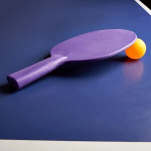 Plastic Table Tennis Paddles - Ping Pong Racket - Indoor Sport Equipment & Acessories for Kids, Family, & Home Game Room - Available in Red, Green, Blue, Yellow, Purple, and Orange (Purple)