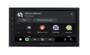 pioneer car dmhwc5700nex 6.8-inch multimedia digital media receiver with wireless or wired apple carplay, android auto, amazon alexa, android auto, apple carplay, bluetooth