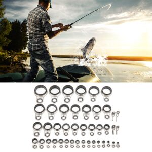 VGEBY Fishing Rod Guides Line Rings 41 in 1 Set Rock Casting Tackle Fishing Rod Guides Line Rings Top Tips