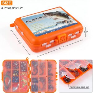 PLUSINNO Fishing Rod and Reel Combos, 212Pcs Fishing Tackle Kit with Tackle Box, Saltwater Freshwater Resistant Fishing Gear