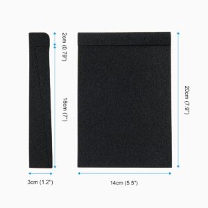 SS5 Studio Monitor Isolation Pads, High-Density Acoustic Foam Tilted Tabletop & Desktop Speaker Stands for Midsize Bookshelf Computer Speakers, Prevent Vibrations & Fits most Speaker, Black - Pair