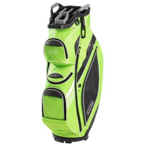 izzo golf transport golf cart bag perfect for riding or a push cart - lime, black, white