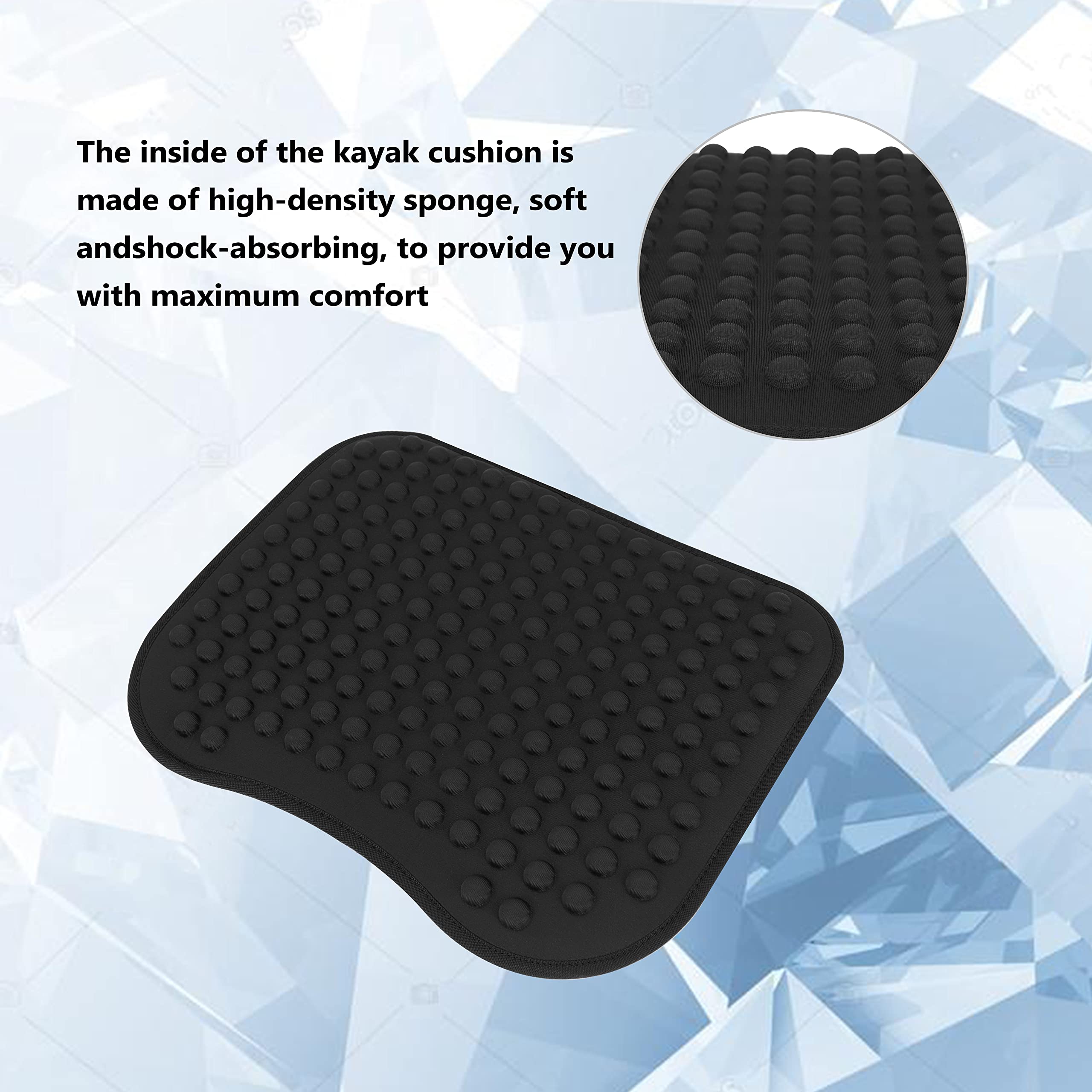 Hikeen Kayak Seat Cushion, Anti Slip Kayak Seat Pad Pressure Relief Kayak Cushion for Outdoor Use