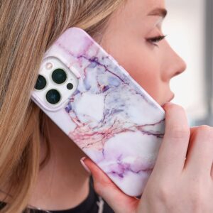 Velvet Caviar for iPhone 13 Pro Max Case White Marble [10ft Drop Tested] Compatible with MagSafe - Protective Microfiber Lining