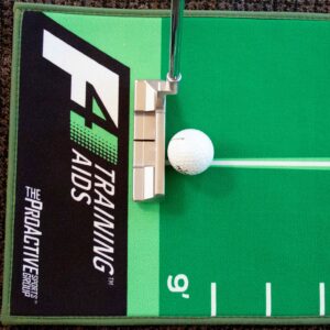 ProActive Sports | F4 Multi-Break Putting Green | 10 ft | Putting Mat with Slope, Auto Ball Return Track, and Alignment Guides for Indoor & Outdoor Practice | Training and Games Included