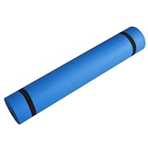 yoga mat anti-skid sports fitness mat 6mm thick eva comfort foam yoga matt for exercise, yoga, and pilates gymnastics mat (6mm-blue)