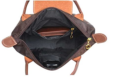 New beach handbag fashion lady handbag Tote Oxford shoulder bag female waterproof dumpling folding shopping bag (Black, 44CM (length)30CM (height)18(width))