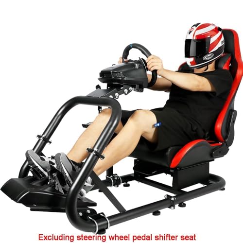 Marada Racing Sim Cockpit Stand 50mm Large Round Tube Fit for Logitech G27 G923 G920,Fanatec,Thrustmaster, Racing Simulator Cockpit, Seat,Streering Wheel,Pedal,Handbrake Not Included