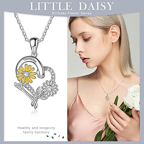 Roy Rose Jewelry Personalized Birth Month Flower Necklace with 2 Birthstones - Heart Shape - Customized Necklace for Her (September - Morning Glory)