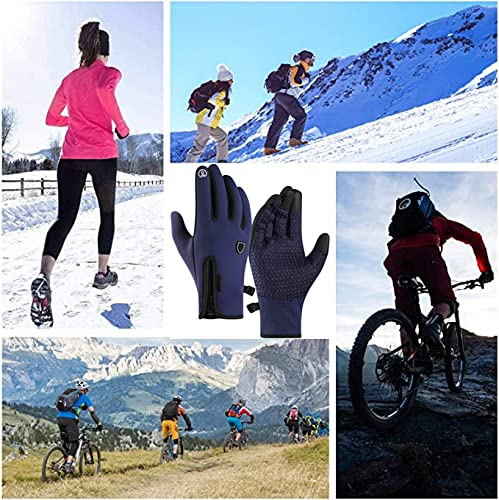 IPENNY Waterproof Windproof Mens Ski Gloves Winter Warm Touchscreen Snow Gloves Anti-Slip Full Finger Skiing Mittens Cold Weather Mitt for Snowmobile Snowboarding Working