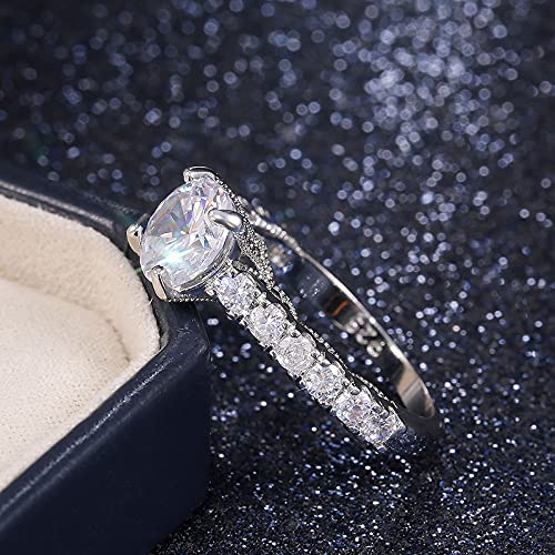 CZCLMLT Exquisite quality 925 sterling silver ladies wedding ring fashion zircon ring jewelry (6)