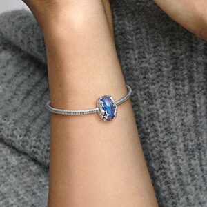 Pandora Galaxy Blue & Star Murano Charm Bracelet Charm Moments Bracelets - Stunning Women's Jewelry - Gift for Women - Made with Sterling Silver