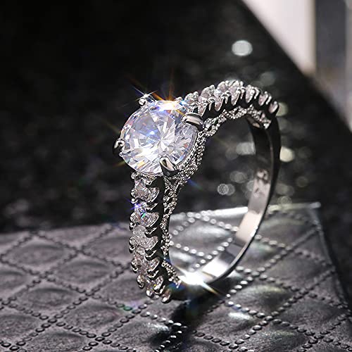 CZCLMLT Exquisite quality 925 sterling silver ladies wedding ring fashion zircon ring jewelry (6)