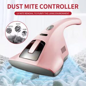 GoMite Bed Vacuum Cleaner,Handheld Vacuum Cleaner for Bed Sofa Mattress Pillows Cloth Sofas Carpets Cleaning Pink