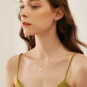 LANE WOODS Dainty Gold Necklaces: Pendant Necklace for Women Trendy Long Gold Plated Cute Choker Necklaces for Women Mom Female FriendTrendy Jewelry Gifts