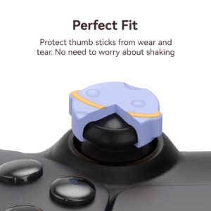 GeekShare Cute Thumb Grip Caps for PlayStation 5 Controller, Thumbsticks Cover Set Compatible with Switch Pro Controller and PS4 PS5 Controller, 4 Pcs - Happy Planet