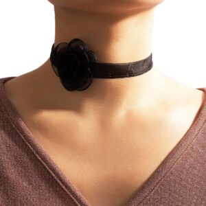 jumwrit sexy black lace rose choker necklaces bridal necklaces minimalist necklaces costume accessories for women teens and girls